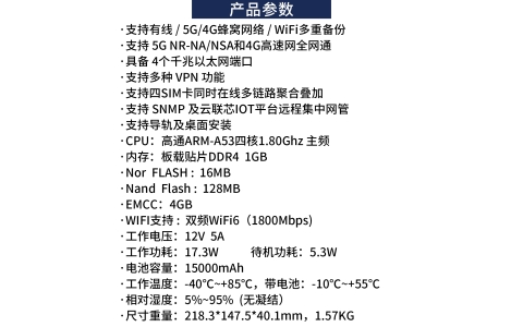 YLX-X5 国产化5G四卡多链路聚合路由器