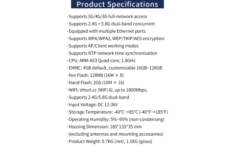 YLX-Q60L5 5G Wireless Openwrt Industrial Router